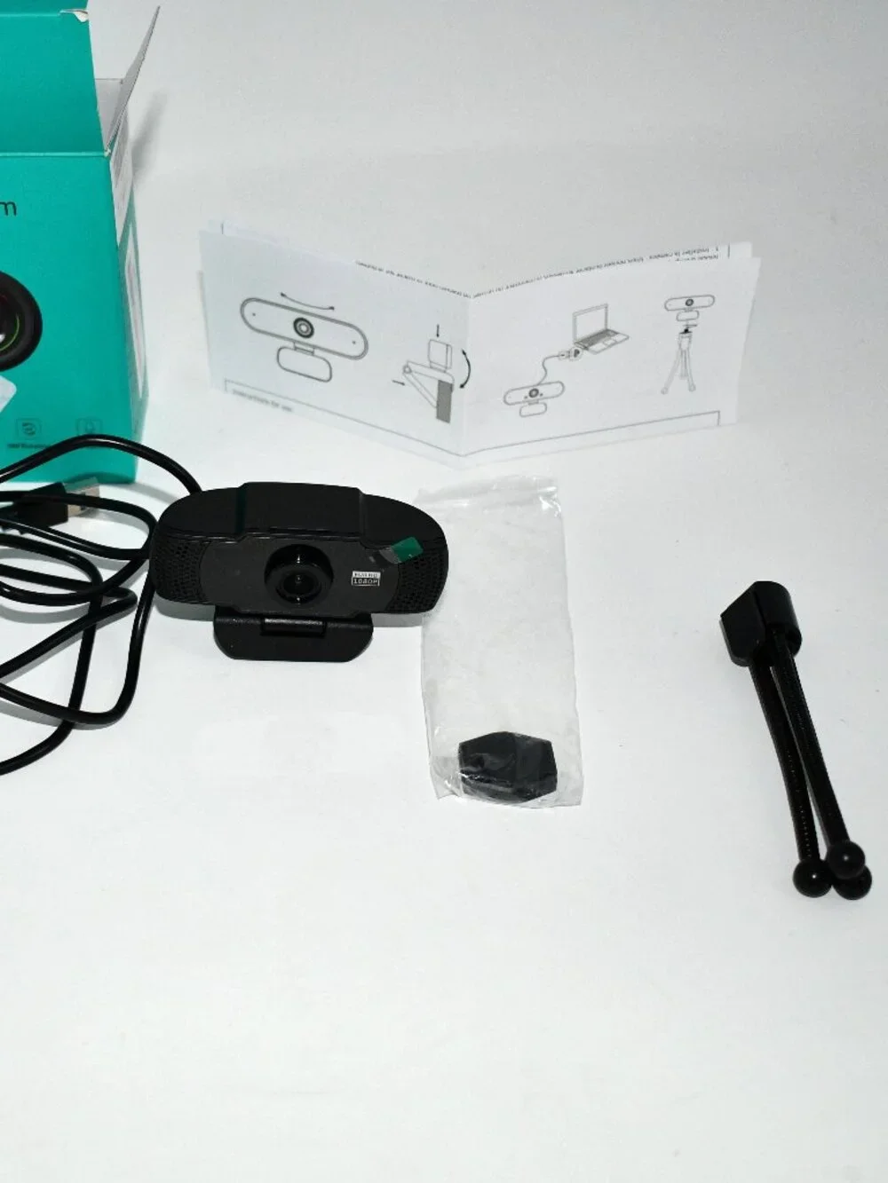 Uyissykia 1080P HD Webcam, Dual Microphone, Privacy Cover, USB, PC/ Laptop, NWT